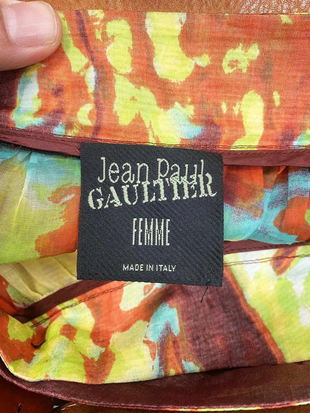 Jean Paul Gaultier S/S 2000 psychedelic face print skirt — JAMES